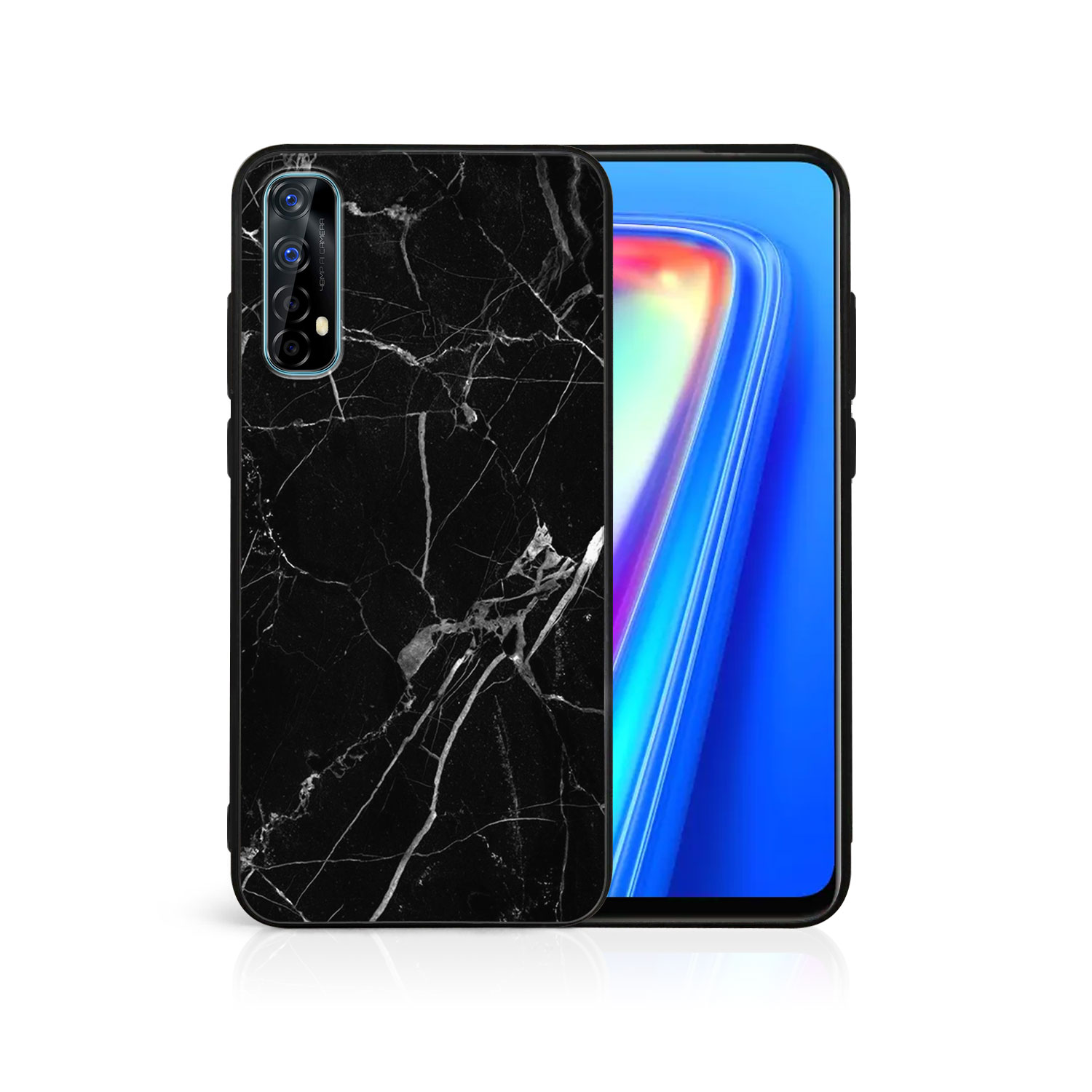 E-shop MY ART Ochranný kryt Realme 7 BLACK MARBLE (142)