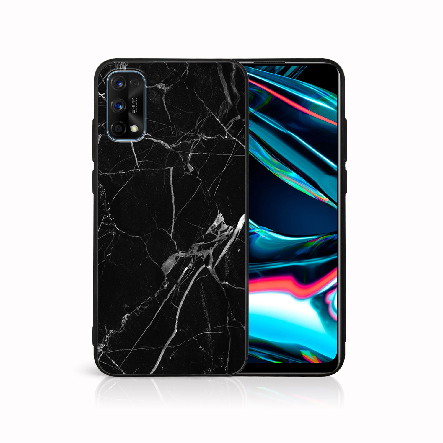 E-shop MY ART Ochranný kryt Realme 7 Pro BLACK MARBLE (142)