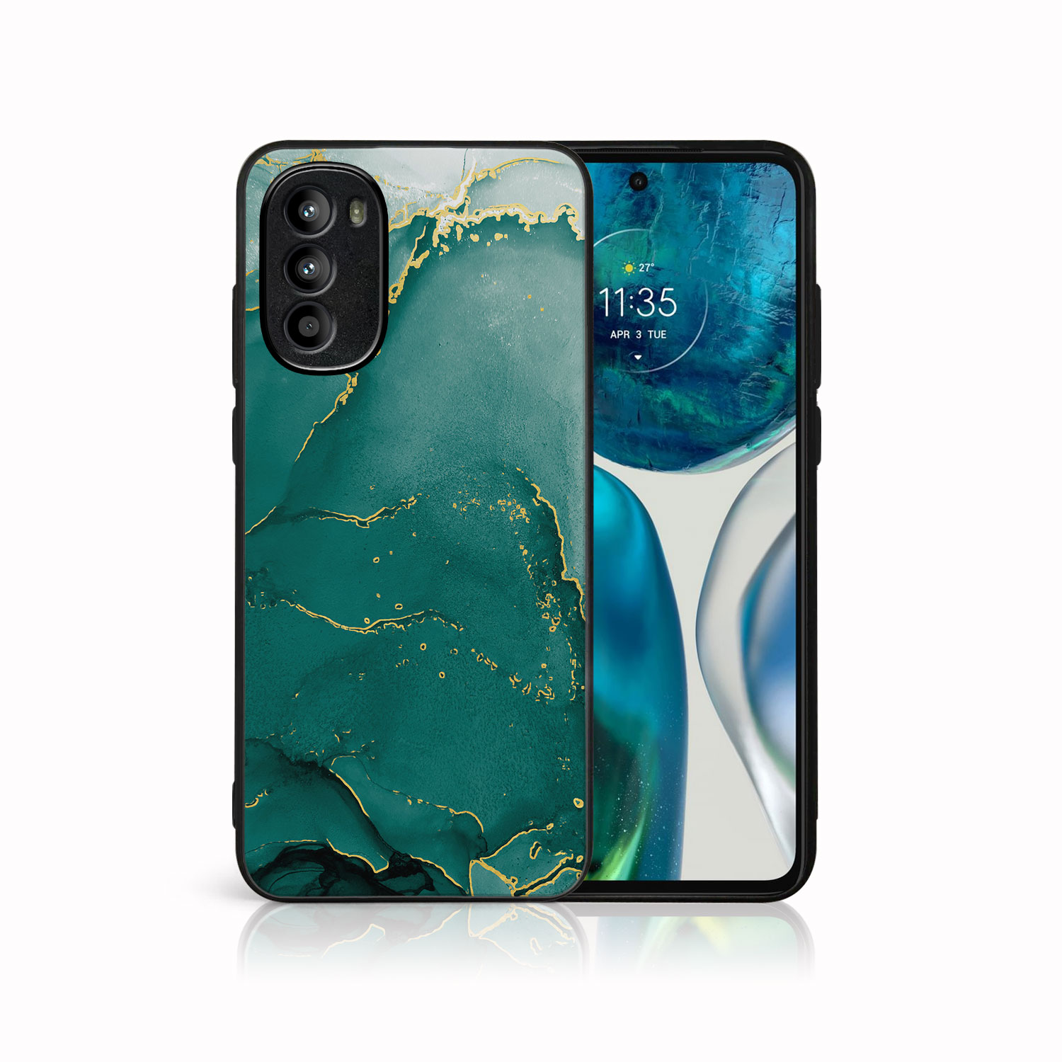 E-shop MY ART Ochranný obal Motorola Moto G52 GREEN MARBLE (145)