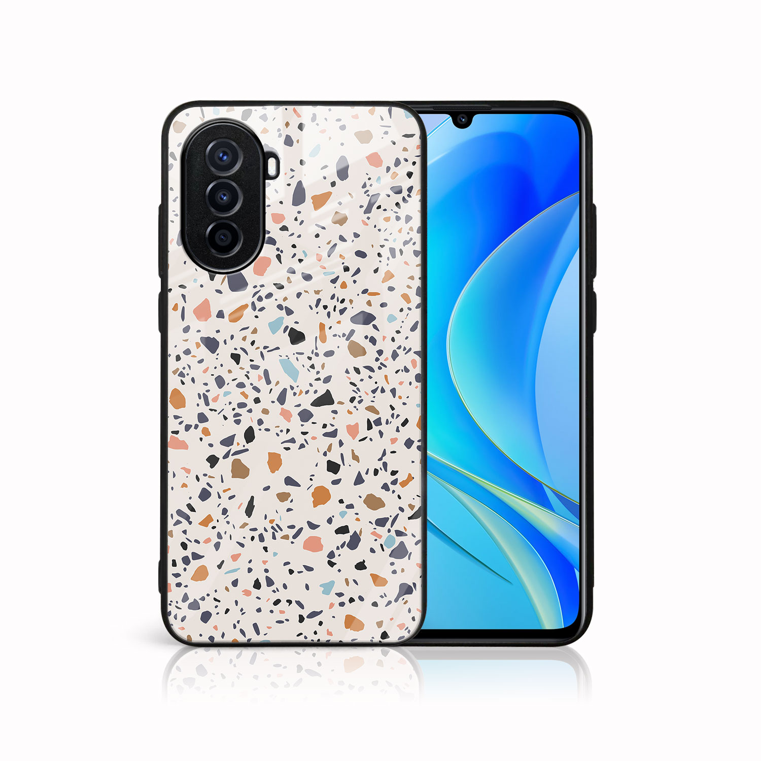E-shop MY ART Ochranný kryt Huawei nova Y70 -BEIGE TERRAZZO (162)