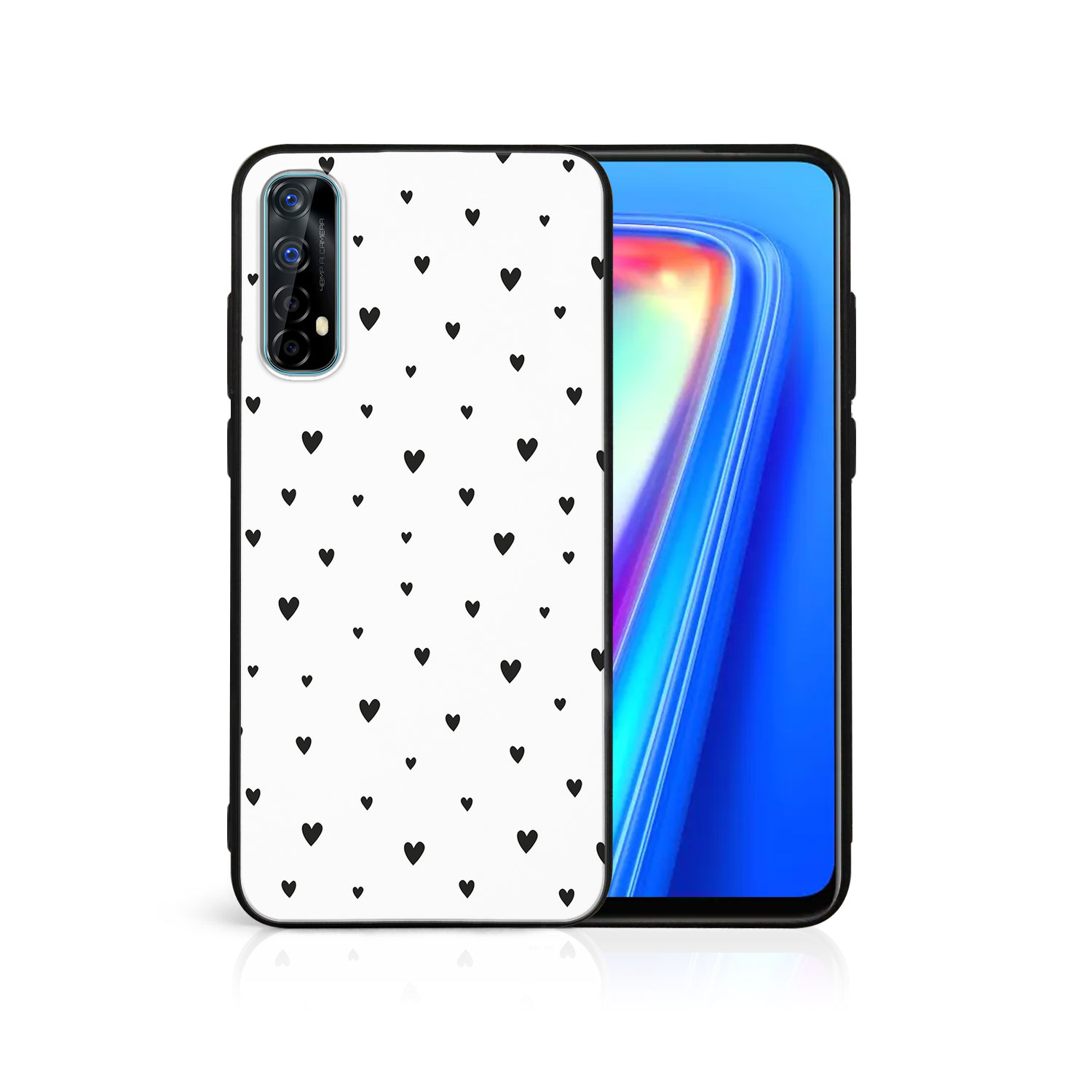 E-shop MY ART Ochranný kryt Realme 7 BLACK HEARTS (167)