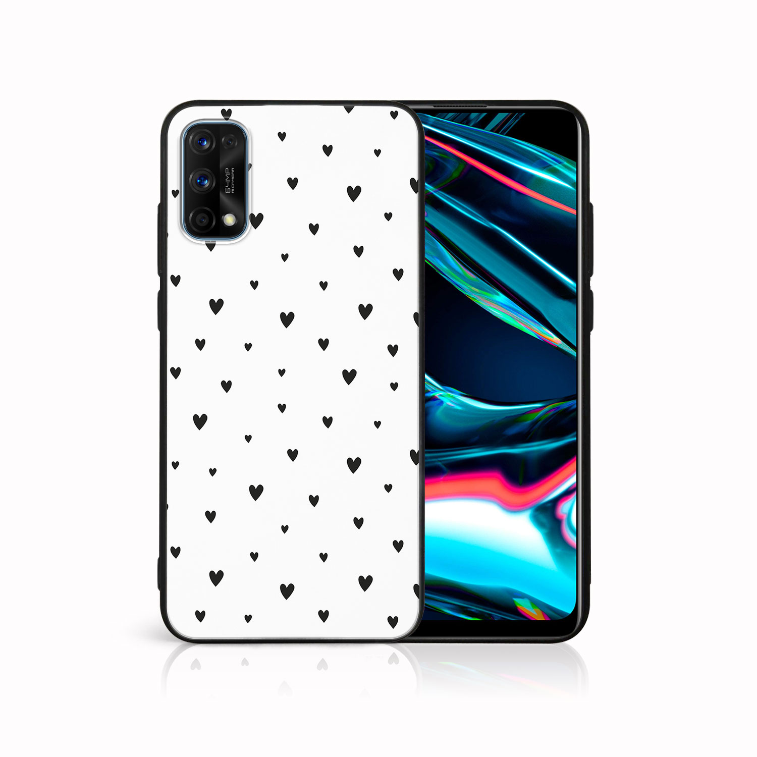 E-shop MY ART Ochranný kryt Realme 7 Pro BLACK HEARTS (167)