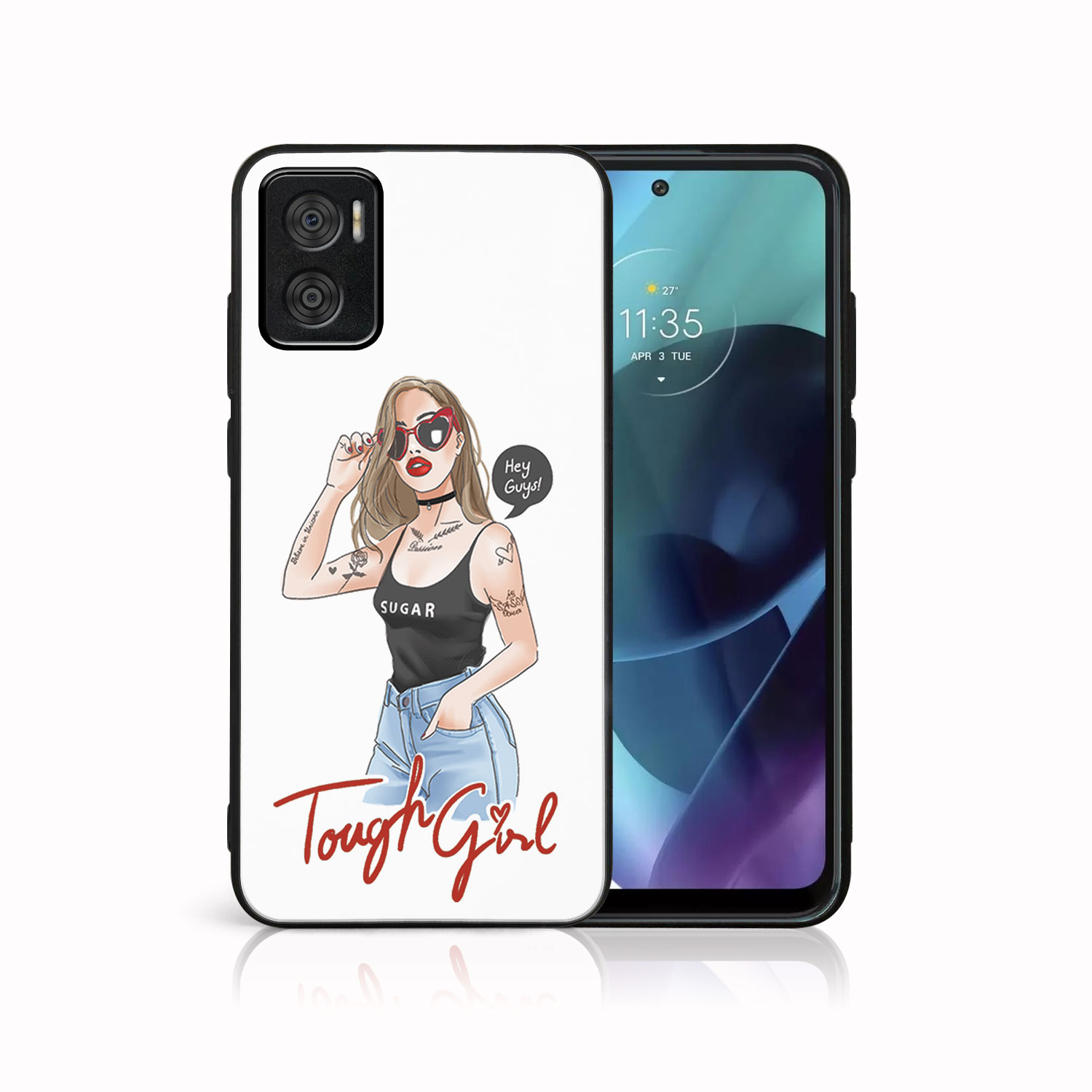 E-shop MY ART Ochranný obal Motorola Moto E22 / E22i TOUGH GIRL (131)