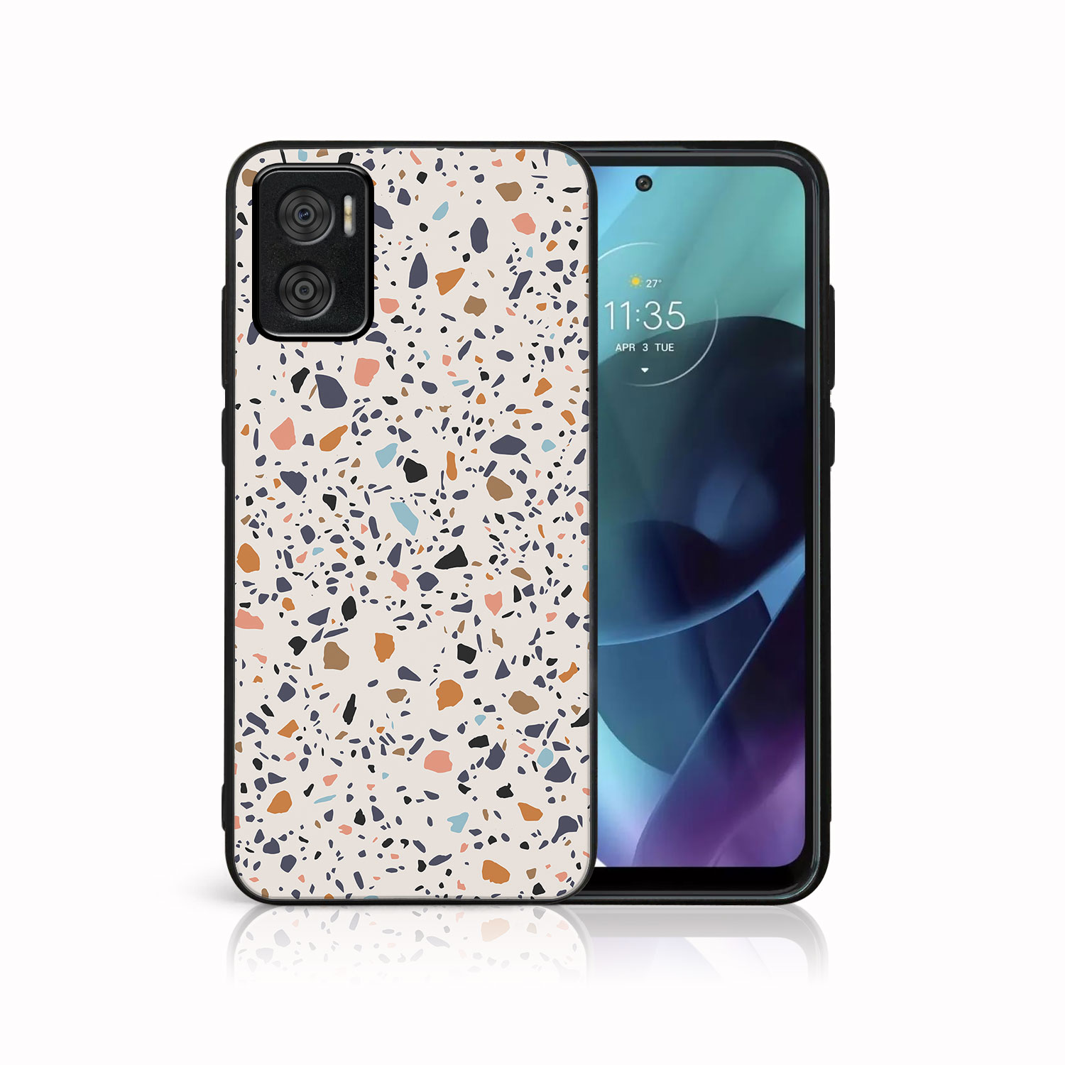 E-shop MY ART Ochranný obal Motorola Moto E22 / E22i BEIGE TERRAZZO (162)