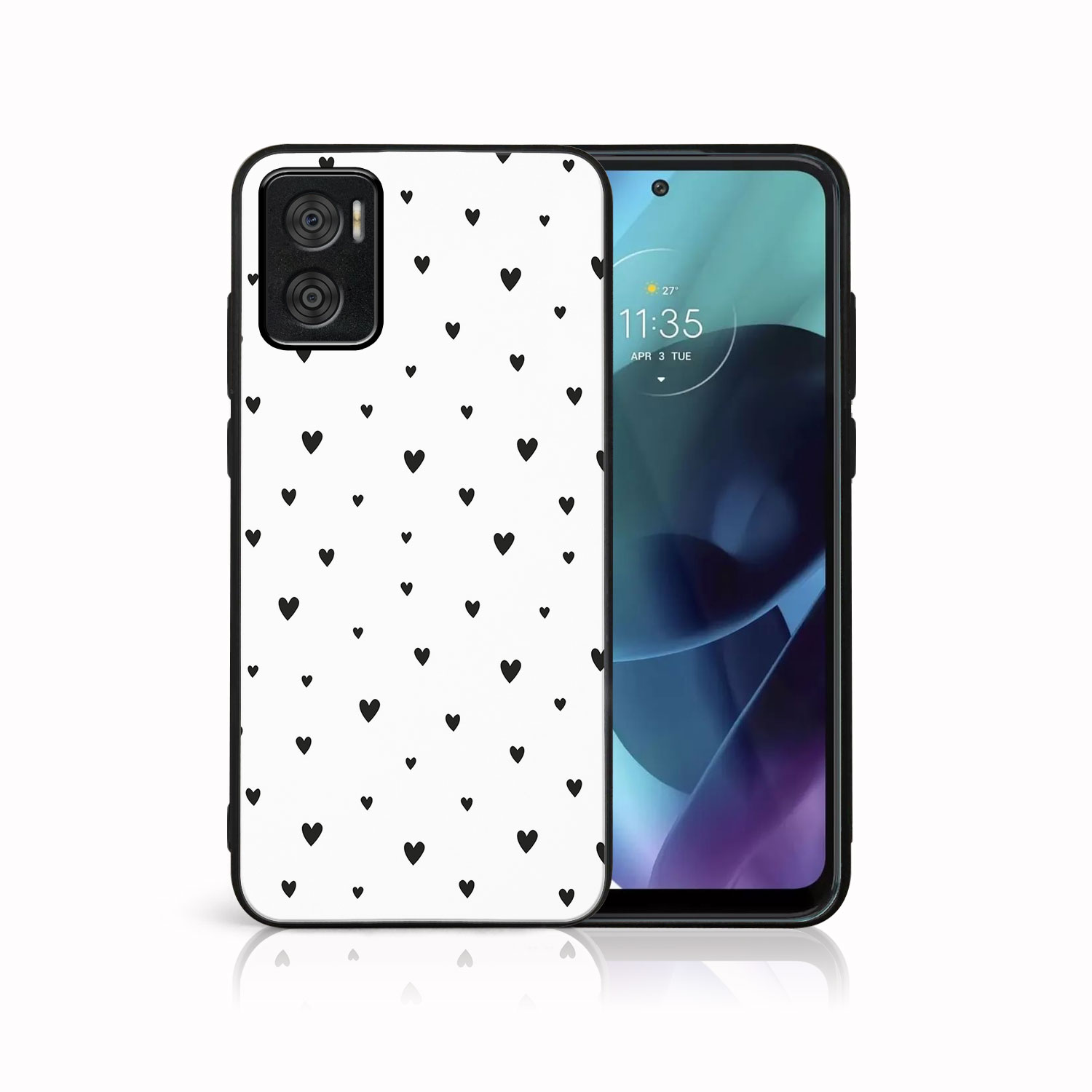 E-shop MY ART Ochranný obal Motorola Moto E22 / E22i BLACK HEARTS (167)