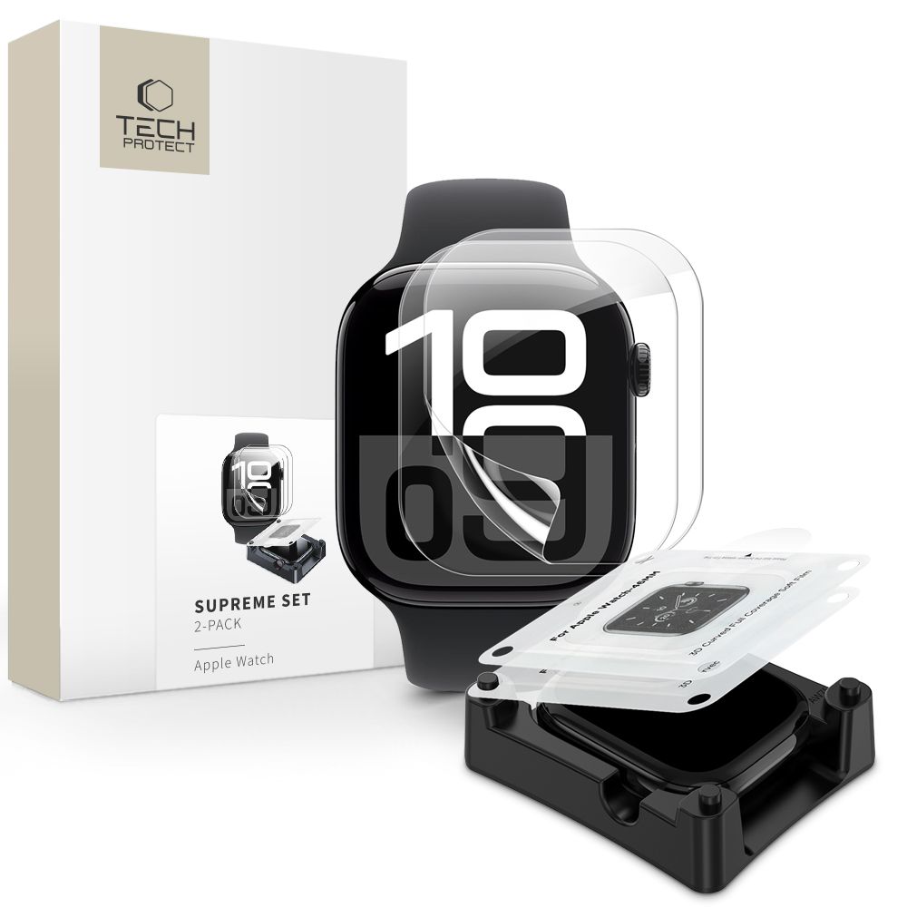 E-shop TECH-PROTECT SUPREME SET 2-PACK Hydrogélové fólie pre Apple Watch 10 / 11 42mm