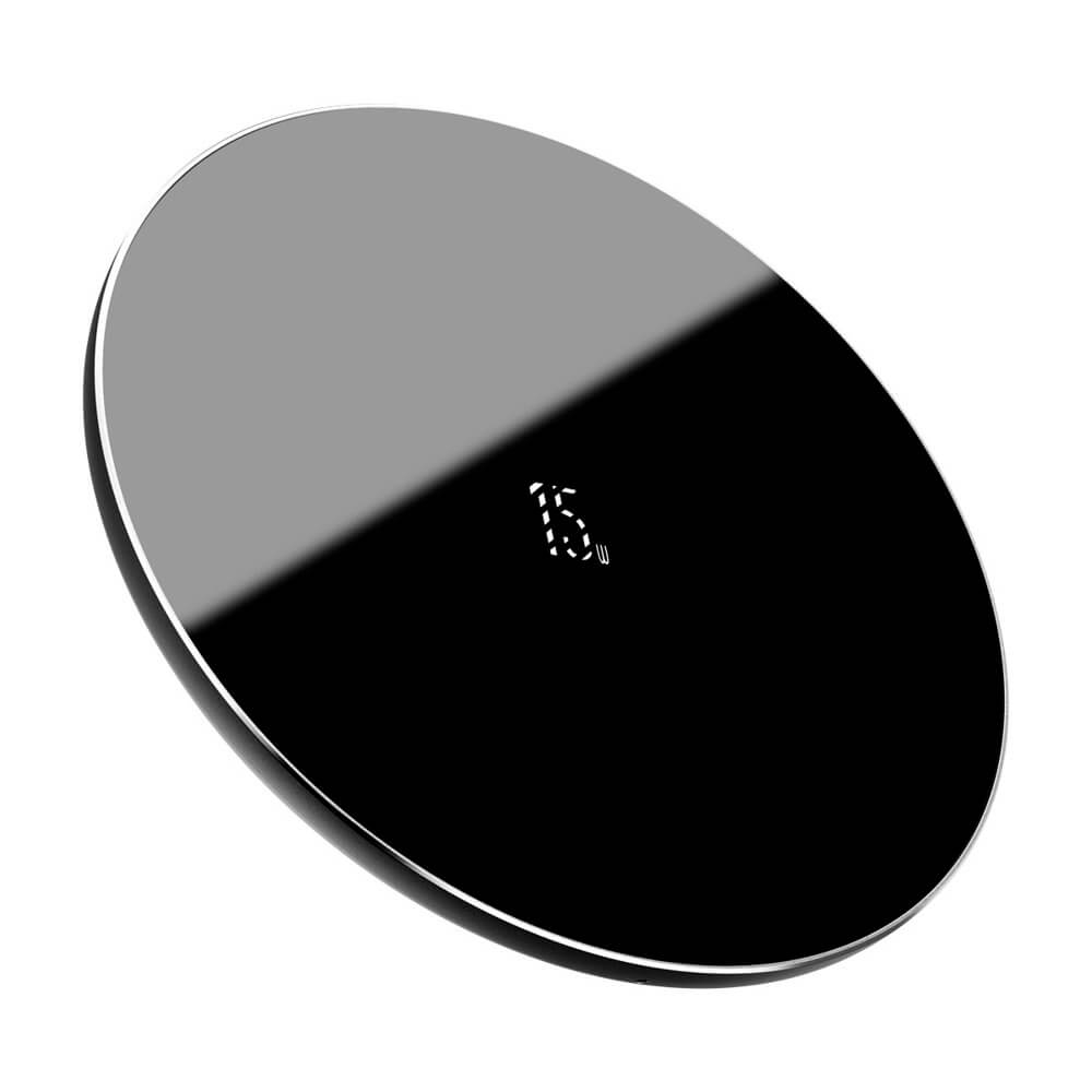 Baseus  - Baseus Simple bezdrôtová nabíjačka 15W (verzia s Type-C konektorom) čierna