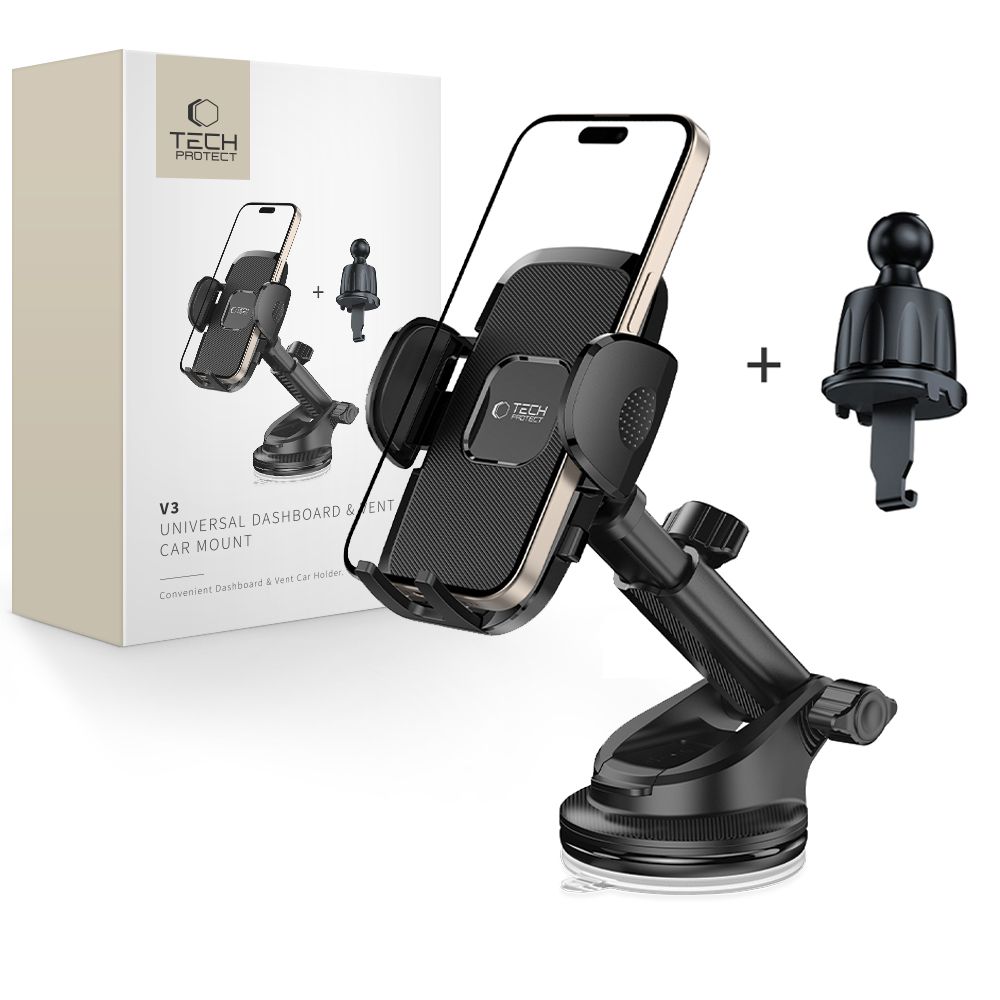 E-shop TECH-PROTECT V3 Univerzálny držiak na mobil do auta čierny