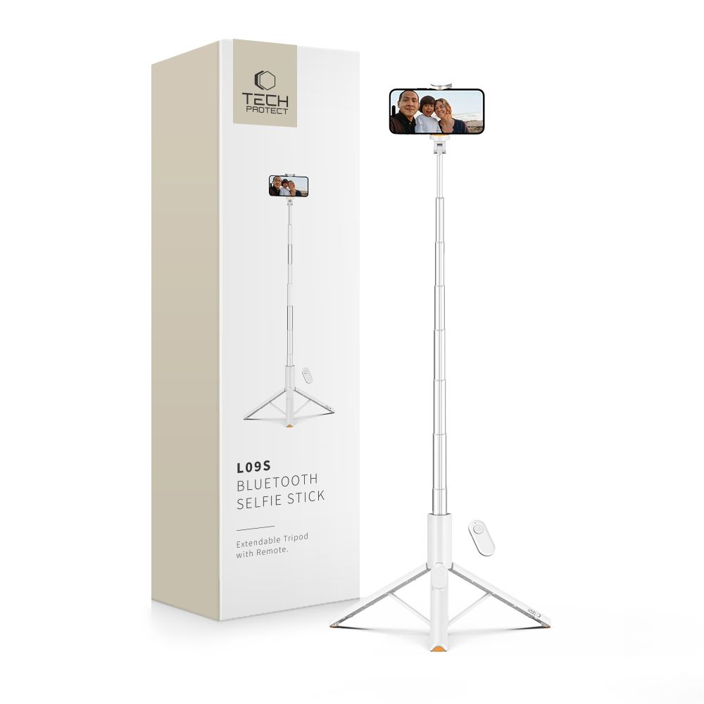 E-shop TECH-PROTECT L09S Selfie tyč so statívom WHITE