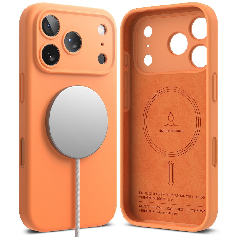 E-shop RINGKE SILICONE MAGSAFE Ochranný kryt Apple iPhone 17 Pro TANGERINE