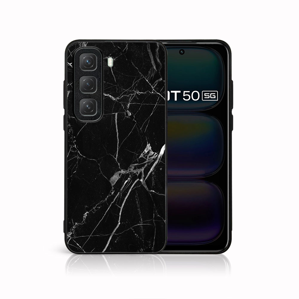 E-shop MY ART Ochranný kryt pre Infinix Hot 50 BLACK MARBLE (142)