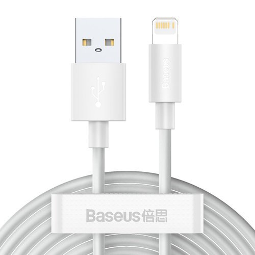BASEUS 2x Lightning kábel 1.5m biely