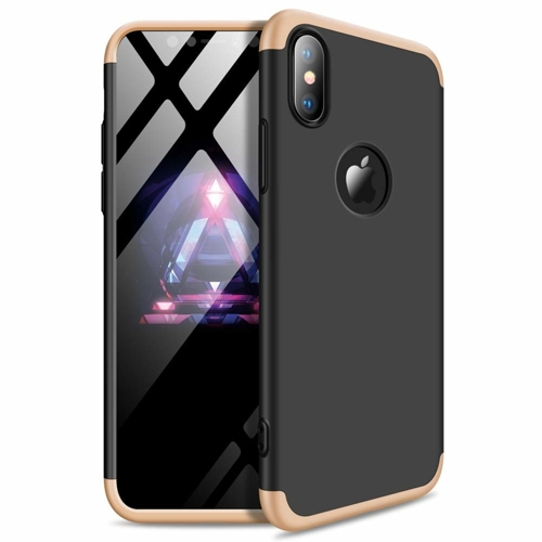 GKK 360° Ochranný obal Apple iPhone X čierny-zlatý
