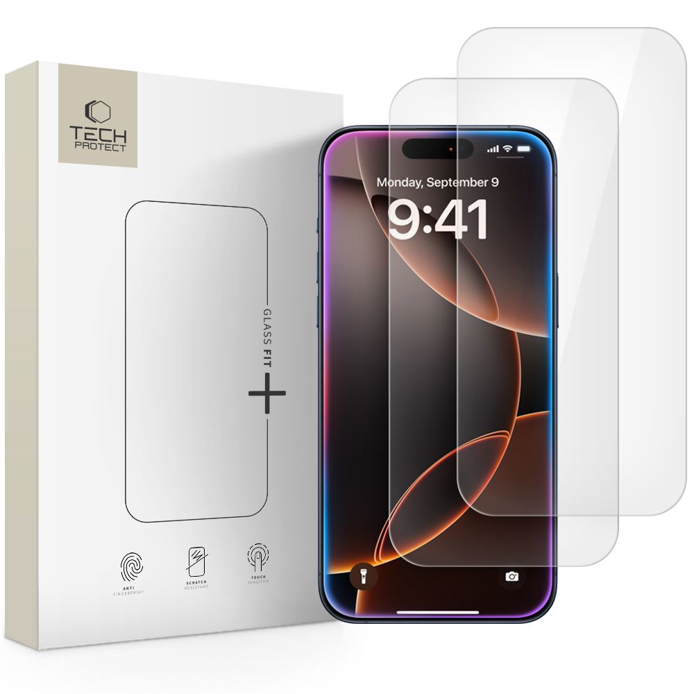 E-shop TECH-PROTECT GLASS FIT+ 2-PACK Ochranné sklo Apple iPhone Air CLEAR