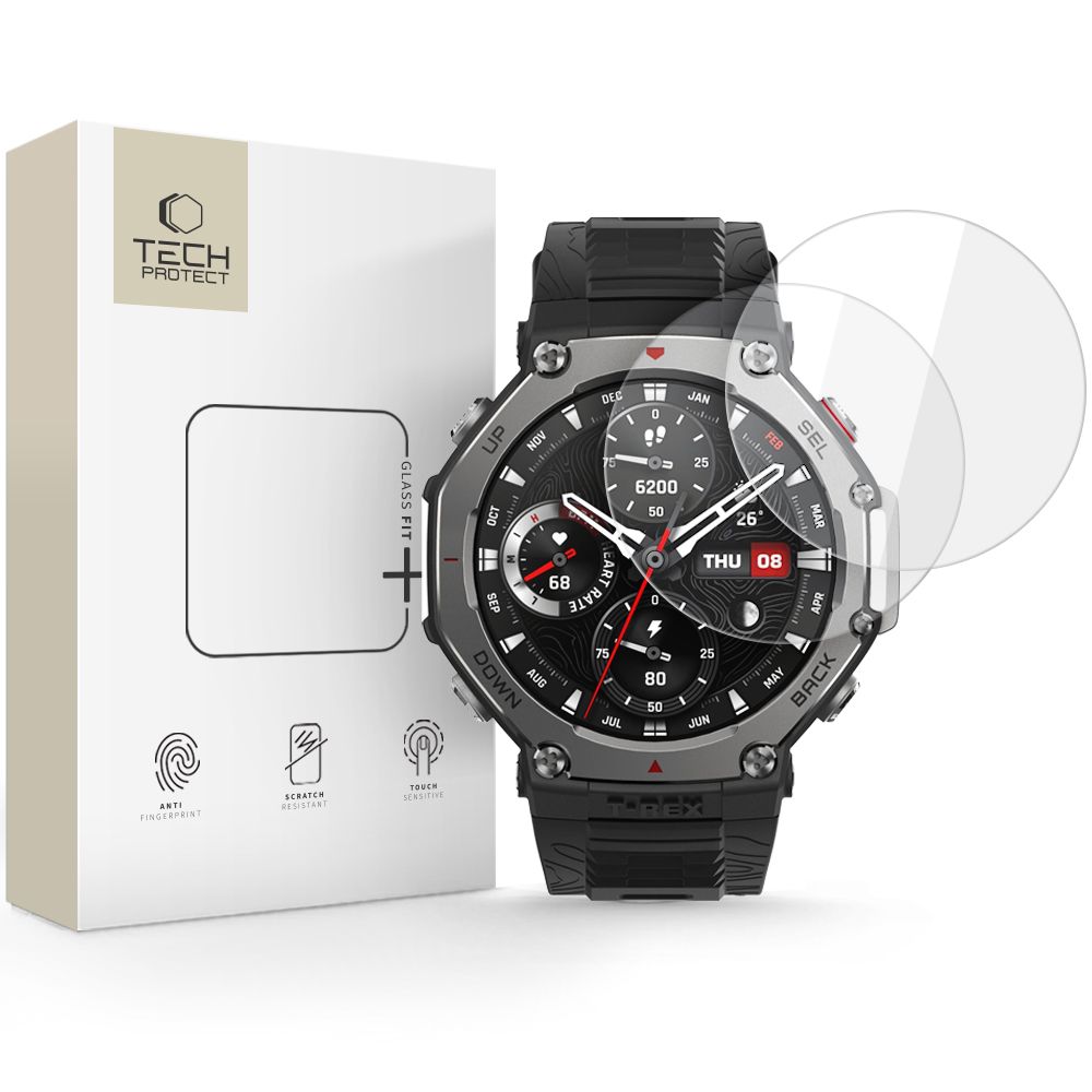 E-shop TECH-PROTECT GLASS FIT+ 2-PACK Ochranné sklo pre Amazfit T-Rex 3 Pro 48mm