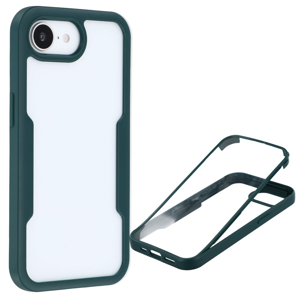 E-shop DUAL Obojstranný kryt s fóliou Apple iPhone 16e / iPhone 17e zelený