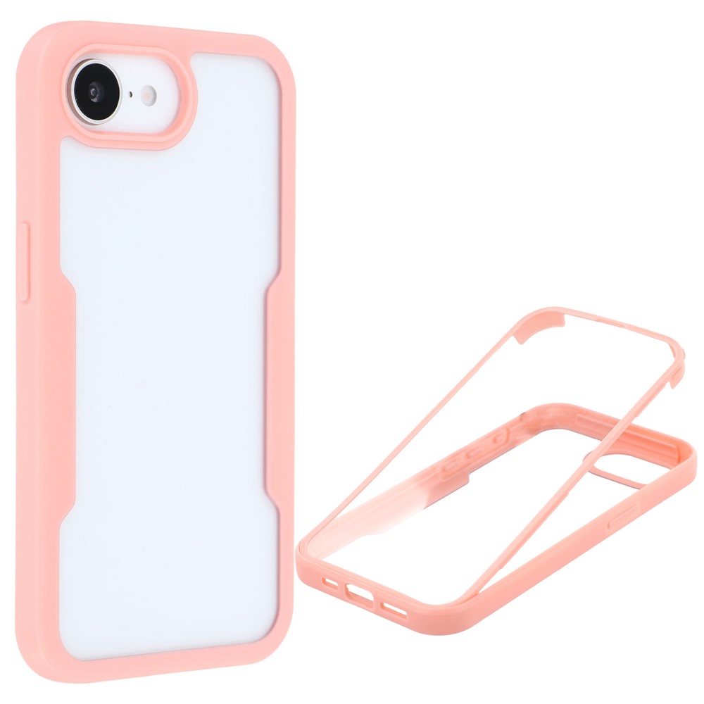 E-shop DUAL Obojstranný kryt s fóliou Apple iPhone 16e / iPhone 17e ružový
