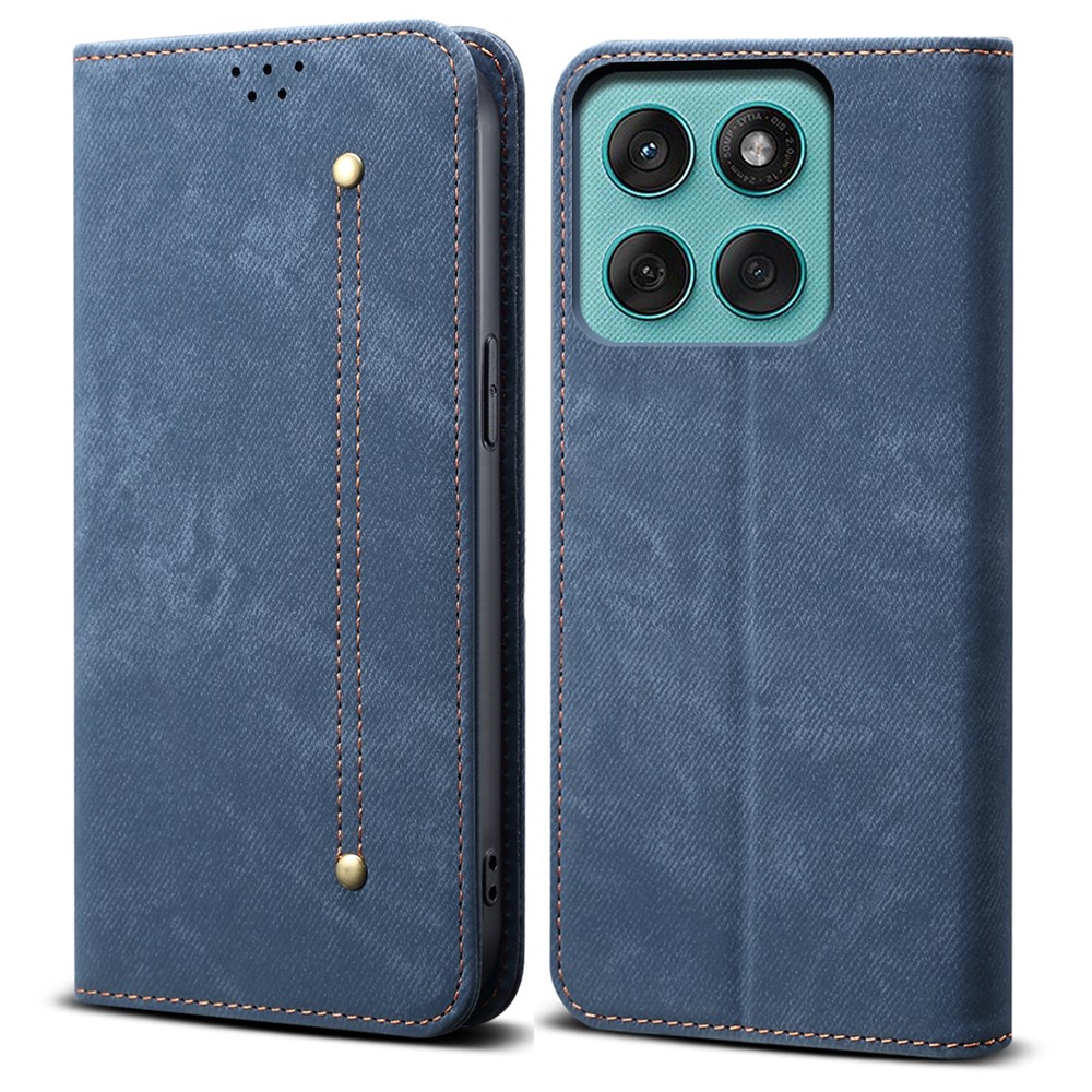 E-shop DENIM Peňaženkový kryt pre Motorola Edge 60 Pro modrý