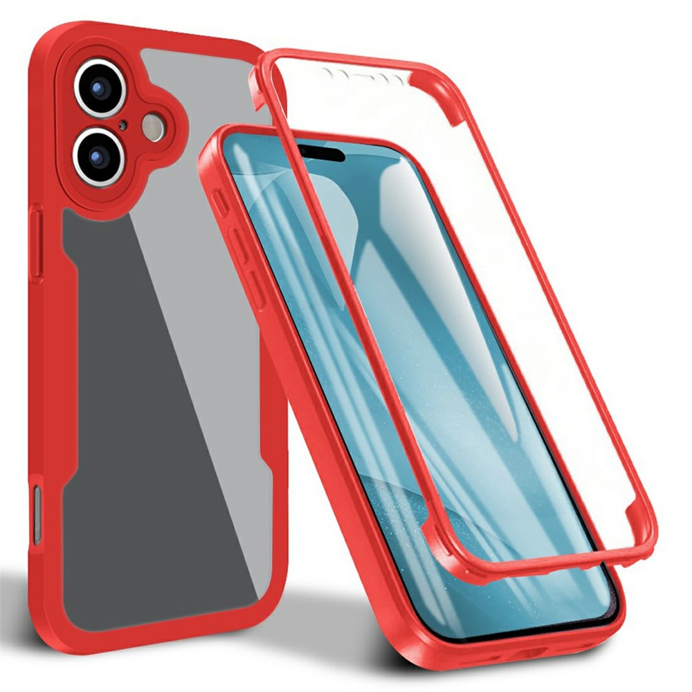 E-shop DUAL Obojstranný kryt s fóliou Apple iPhone 17 červený