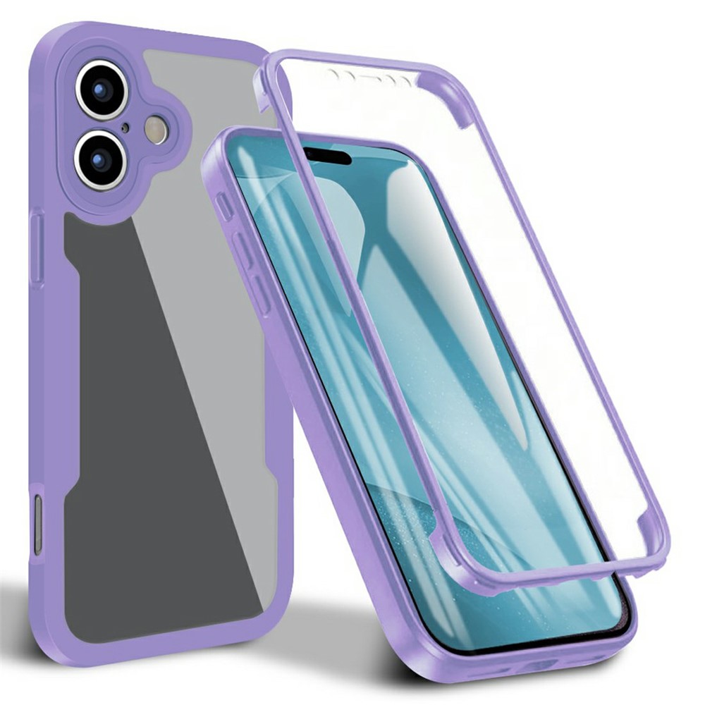 E-shop DUAL Obojstranný kryt s fóliou Apple iPhone 17 fialový
