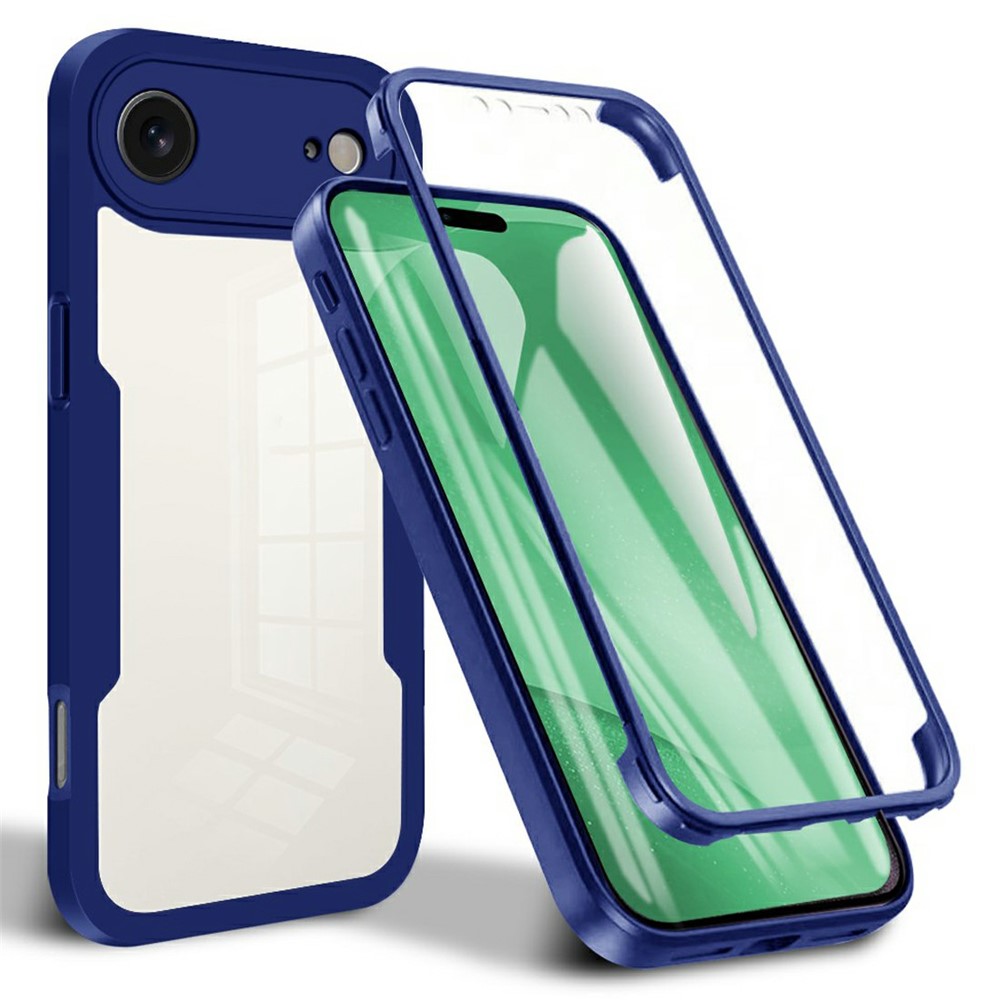 E-shop DUAL Obojstranný kryt s fóliou Apple iPhone Air modrý