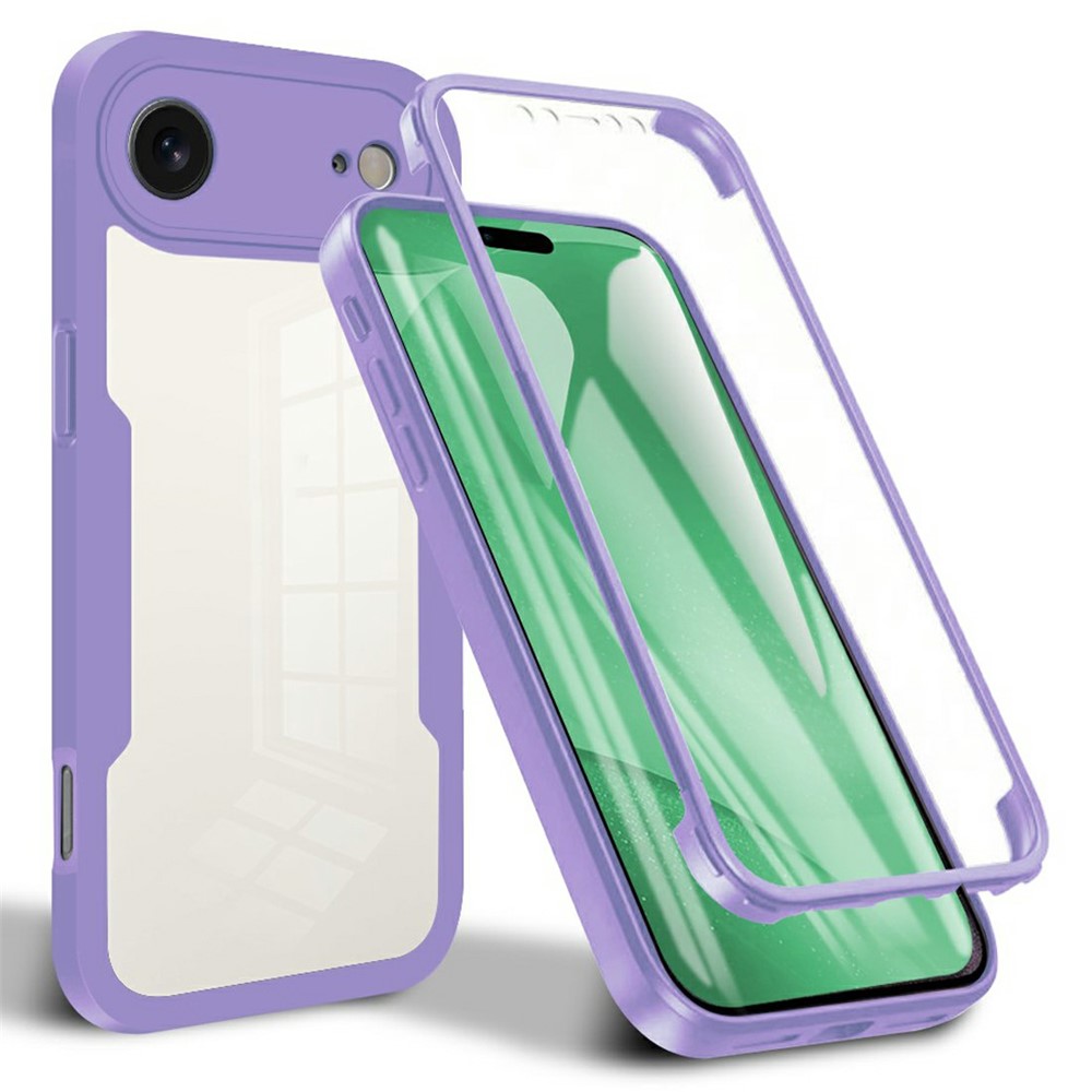 E-shop DUAL Obojstranný kryt s fóliou Apple iPhone Air fialový