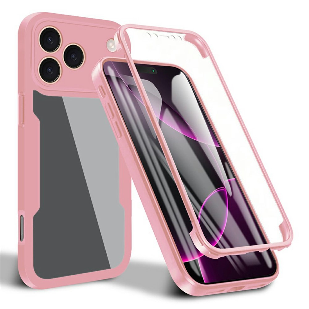 E-shop DUAL Obojstranný kryt s fóliou Apple iPhone 17 Pro Max ružový