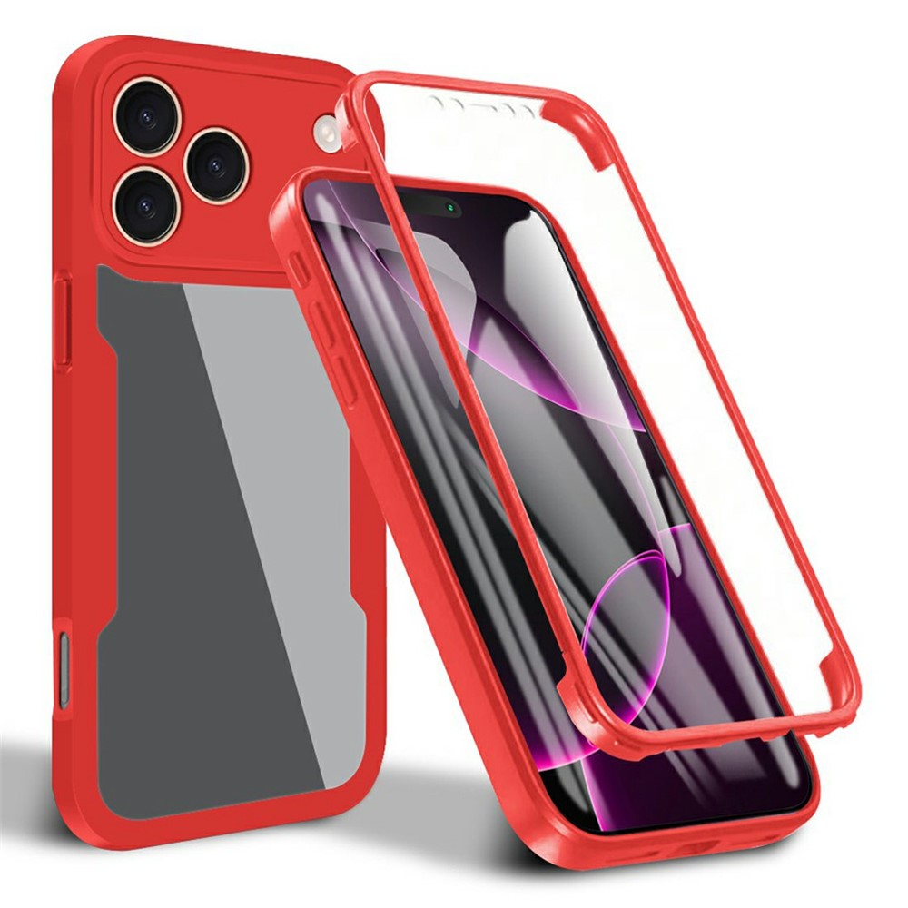 E-shop DUAL Obojstranný kryt s fóliou Apple iPhone 17 Pro Max červený