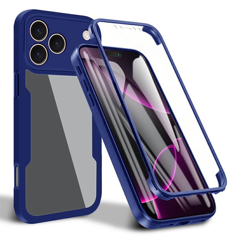 E-shop DUAL Obojstranný kryt s fóliou Apple iPhone 17 Pro Max modrý
