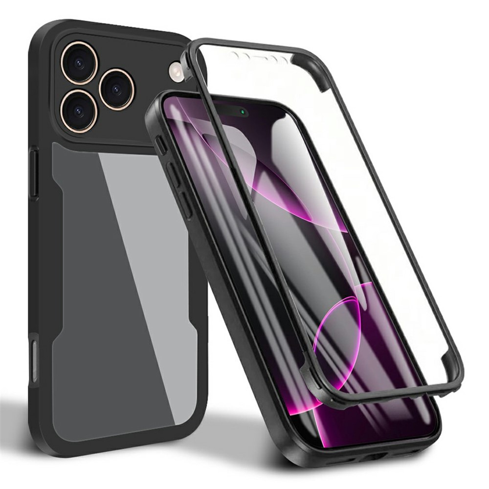E-shop DUAL Obojstranný kryt s fóliou Apple iPhone 17 Pro Max čierny