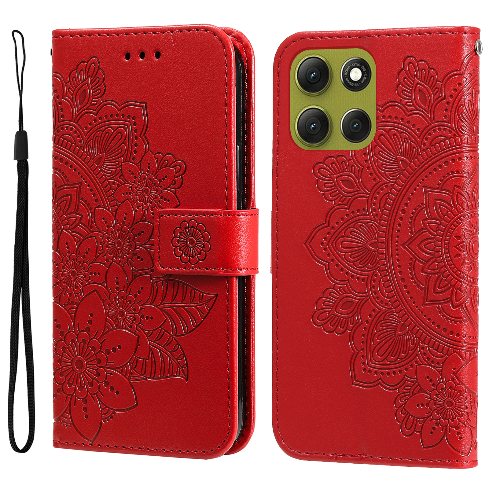 E-shop ART MANDALA Peňaženkový obal pre Motorola Moto G86 5G červený