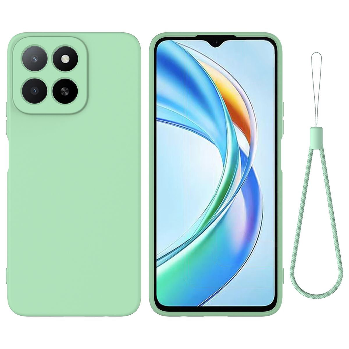 E-shop RUBBER Ochranný kryt pre Honor 400 Smart 5G / Honor X7d zelený