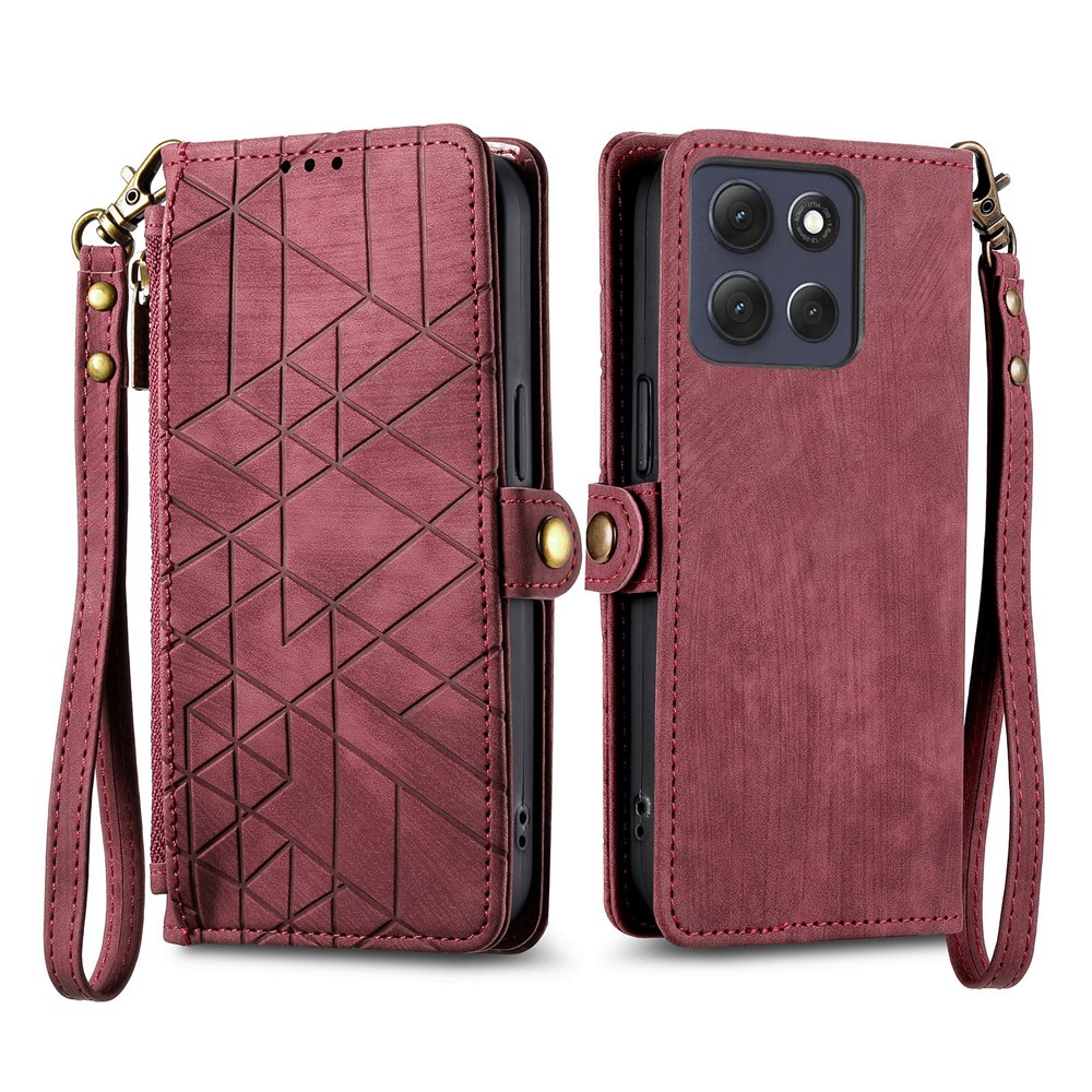 E-shop GEOM Peňaženkové puzdro pre Motorola Moto G86 Power 5G červené