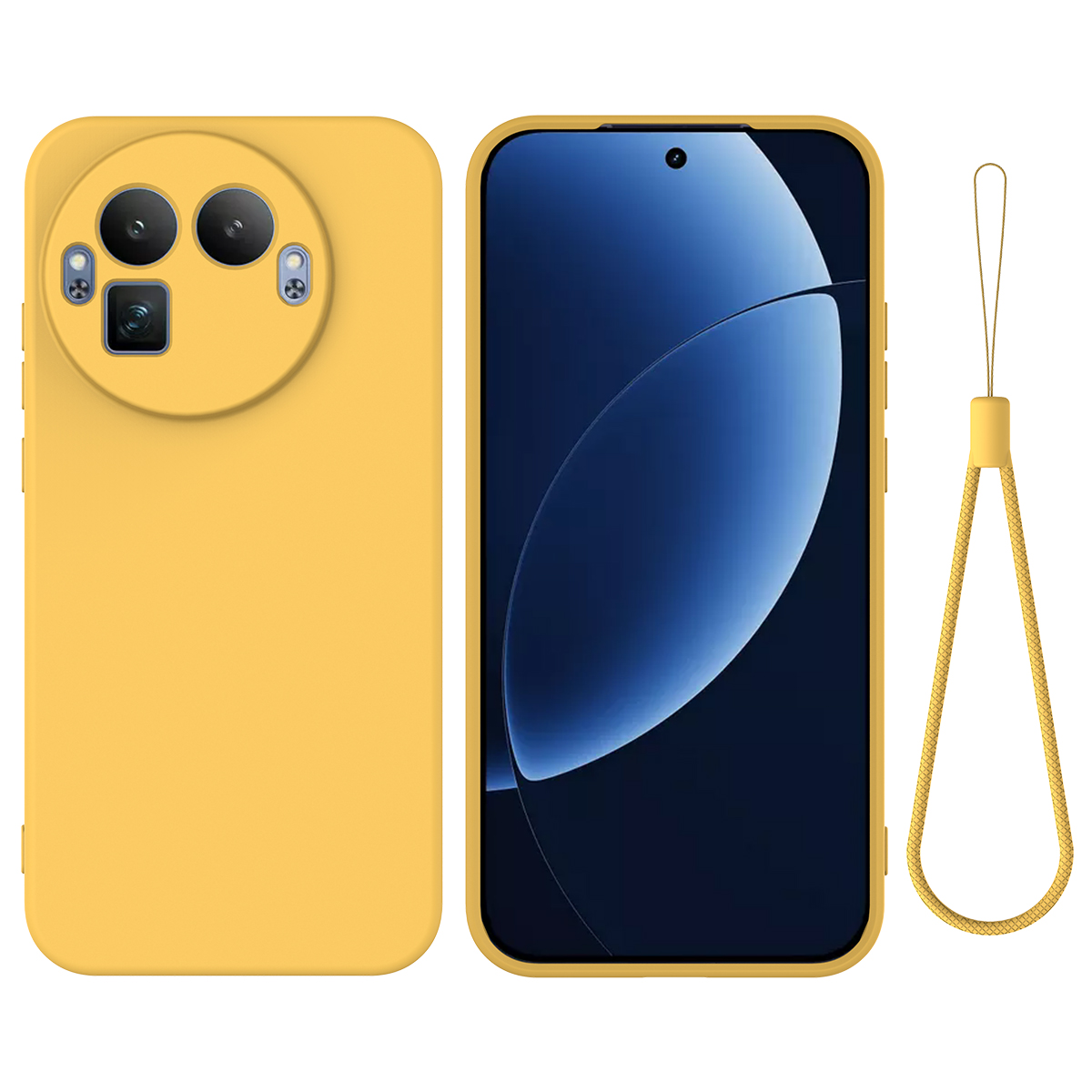 E-shop RUBBER Ochranný obal pre Realme GT 8 Pro žltý