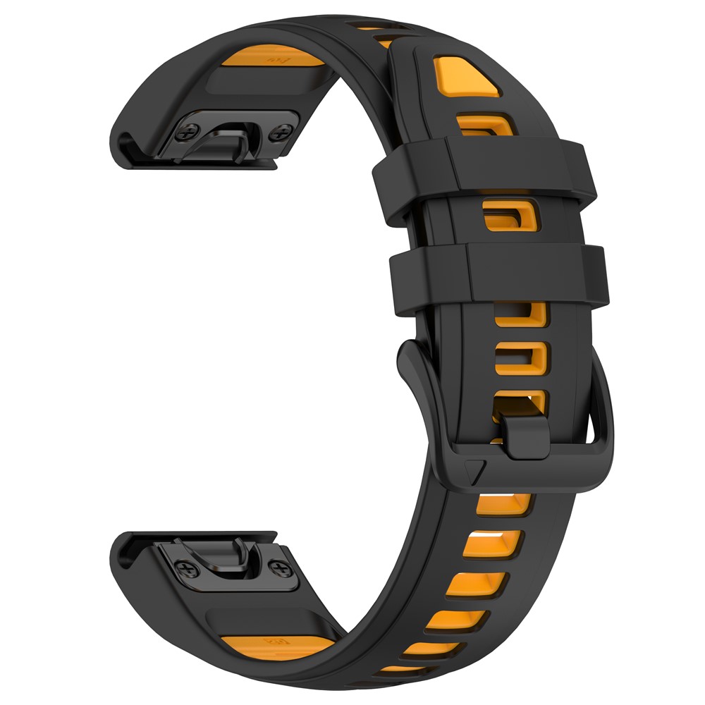 E-shop SPORTY QUICK FIT Vymeniteľný silikónový remienok Garmin - šírka 20mm čierny-oranžový