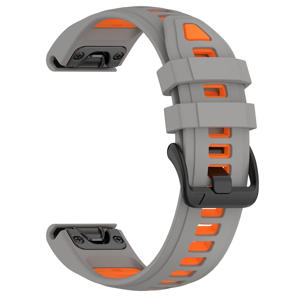 E-shop SPORTY QUICK FIT Vymeniteľný silikónový remienok Garmin - šírka 20mm šedý-oranžový