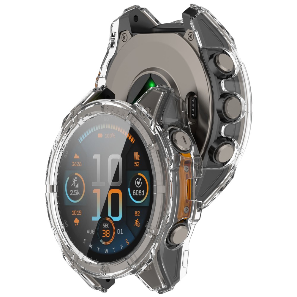 E-shop PC FULL COVER Plastový kryt so sklom pre Garmin Tactix 8 47mm TRANSPARENT