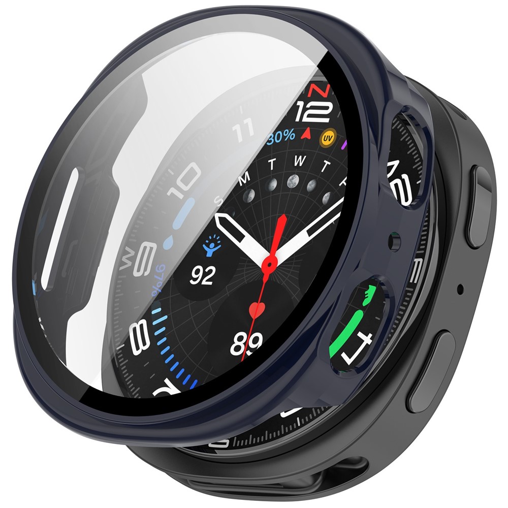 E-shop PC FULL COVER Plastový kryt so sklom pre Samsung Galaxy Watch8 40mm tmavomodrý