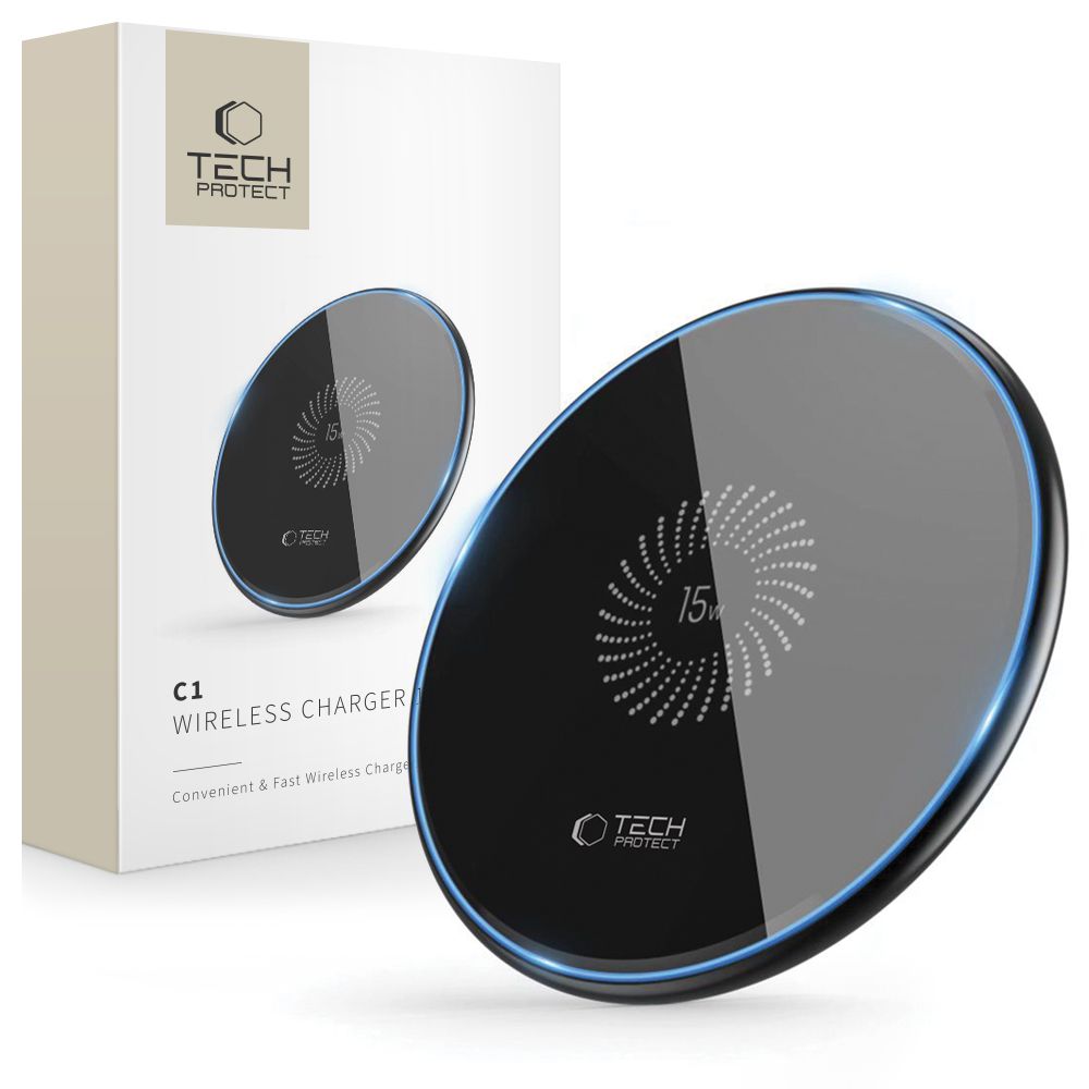 E-shop TECH-PROTECT QI 15W-C1 Bezdrôtová nabíjačka 15W čierna