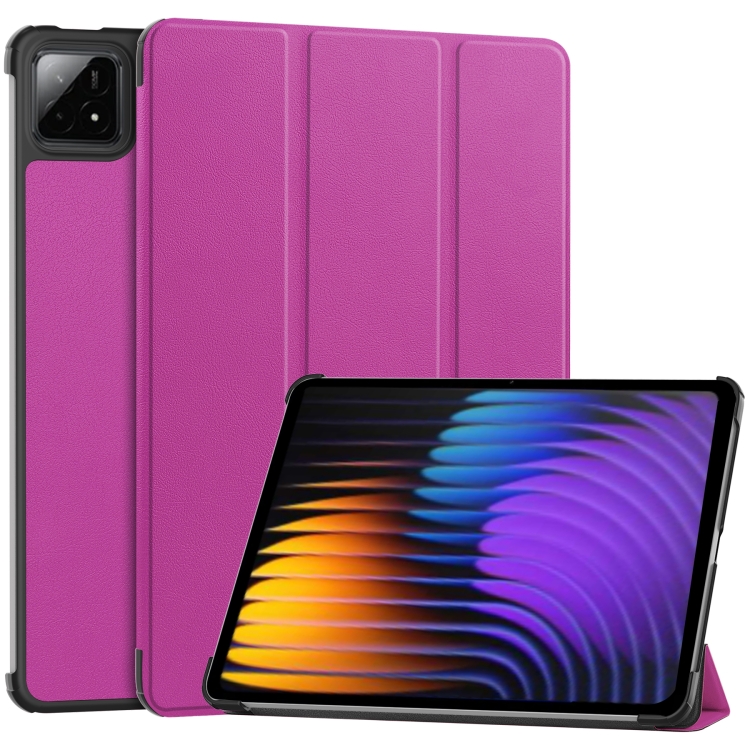 E-shop LEATHER Zaklápací kryt pre Xiaomi Pad 7 / Pad 7 Pro / Pad 8 / Pad 8 Pro fialový
