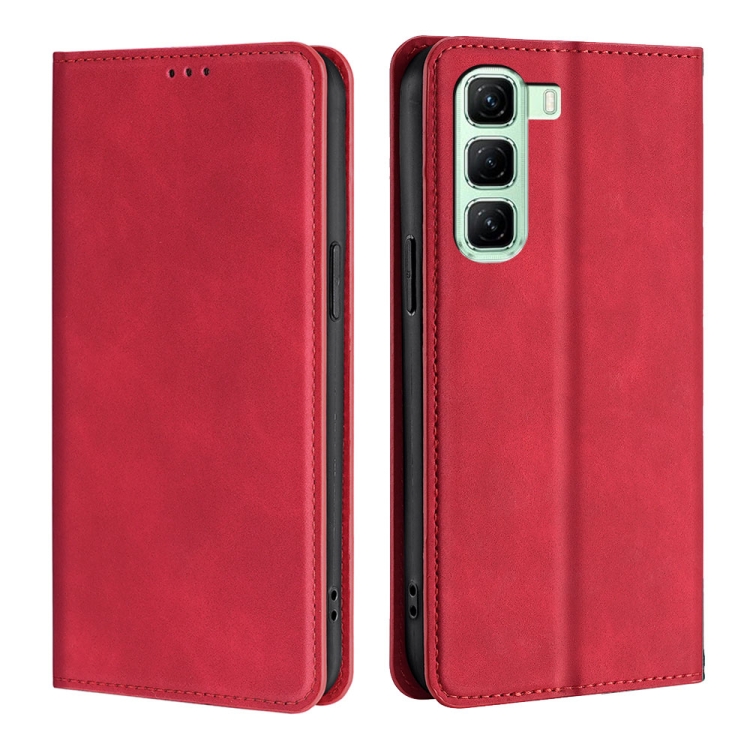 E-shop MAGNETIC Zaklápací kryt pre Infinix Hot 50 5G červený
