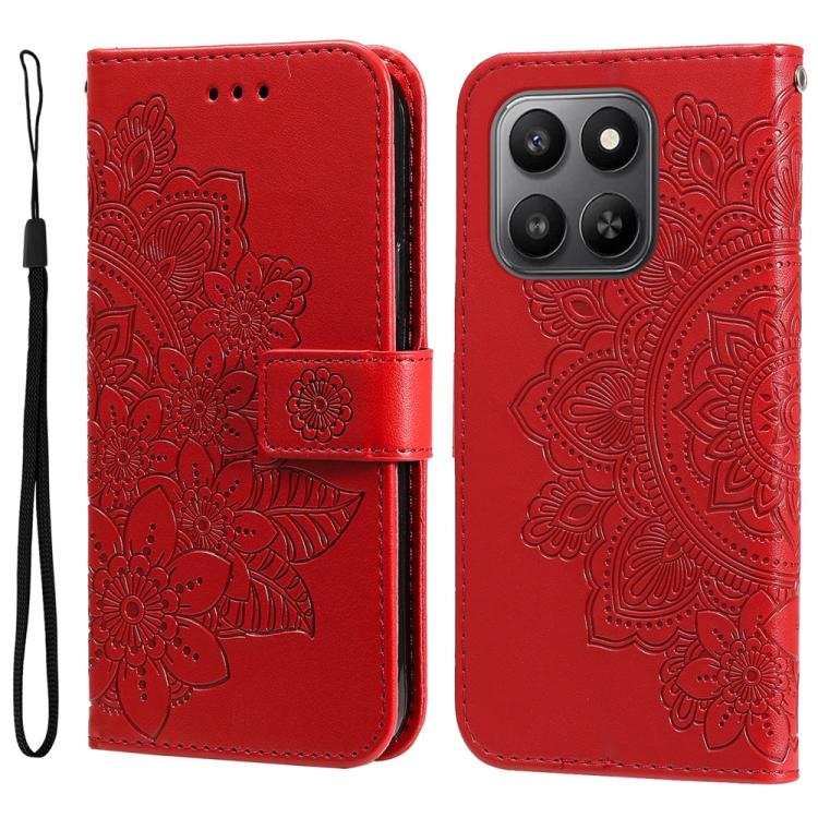 E-shop ART MANDALA Peňaženkový obal pre Honor 400 Smart 5G / Honor X7d červený