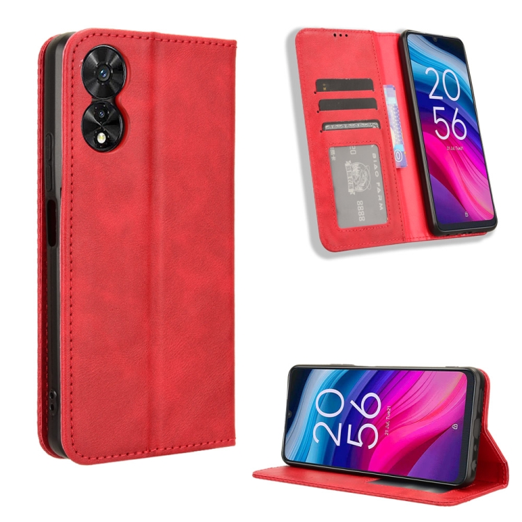 E-shop BUSINESS Peňaženkový kryt pre TCL 50 5G červený