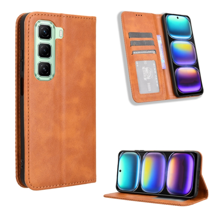 E-shop BUSINESS Peňaženkový kryt pre Infinix Hot 50 hnedý