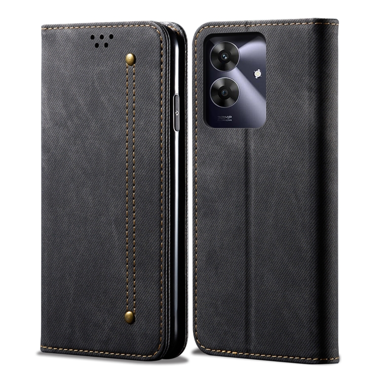 E-shop DENIM Peňaženkový kryt pre Realme Note 60 čierny