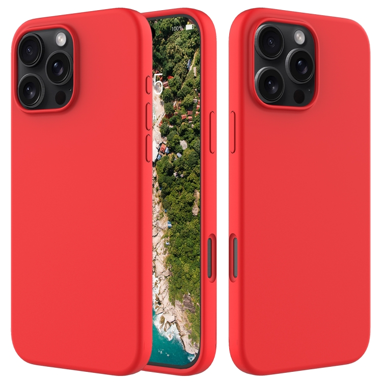 E-shop RUBBER Ochranný kryt pre Apple iPhone 16 Pro Max červený