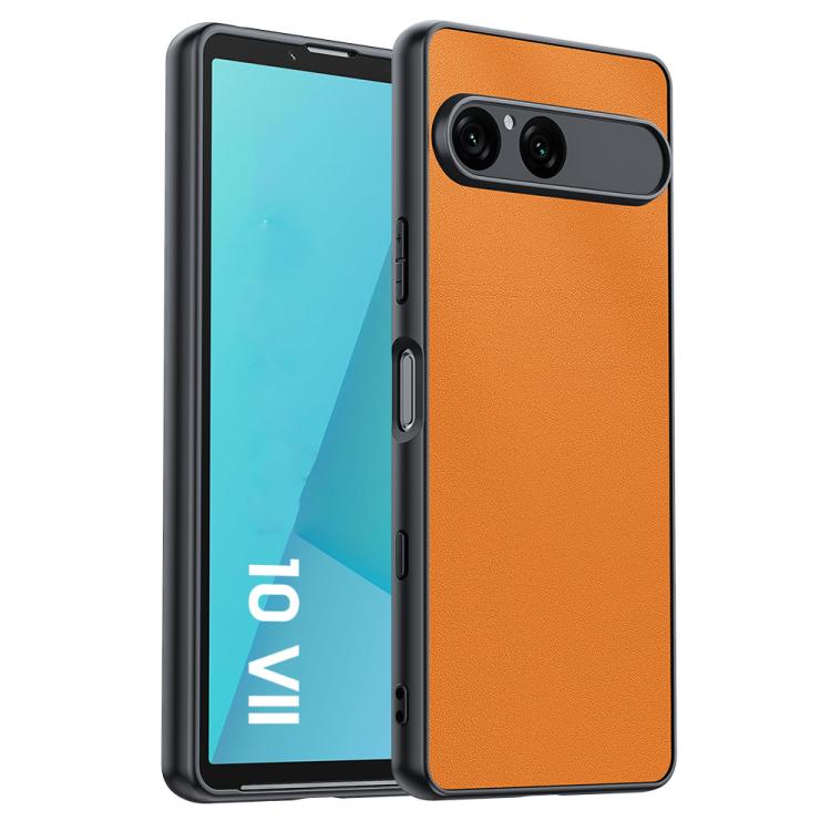 E-shop LEATHER Ochranný kryt pre Sony Xperia 10 VII svetlohnedý