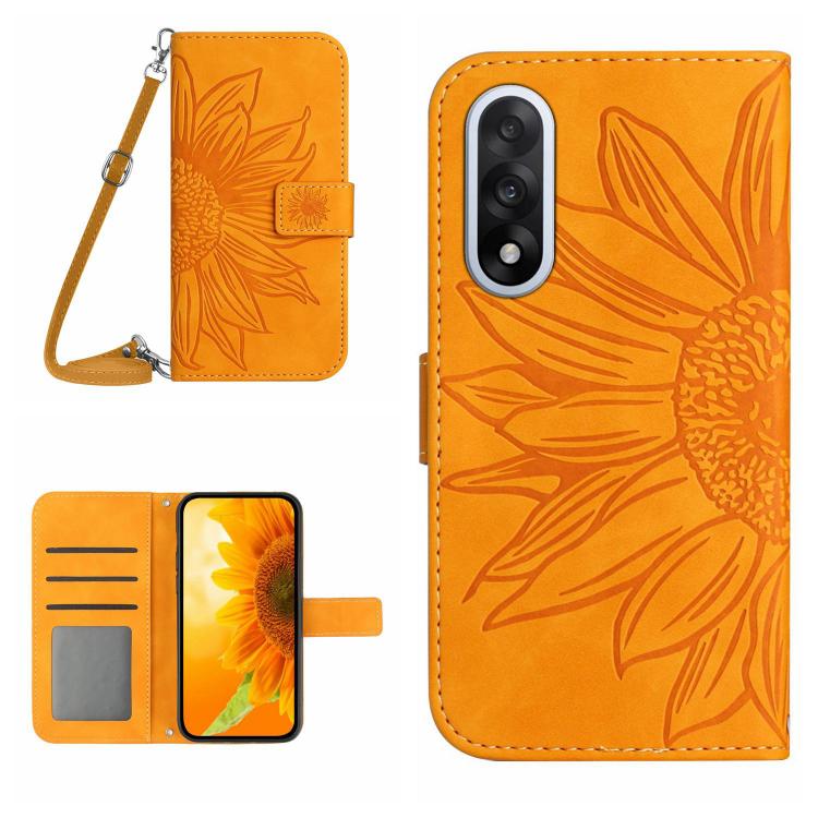 E-shop ART SUNFLOWER Peňaženkový kryt so šnúrkou pre OnePlus Nord 5 5G žltý