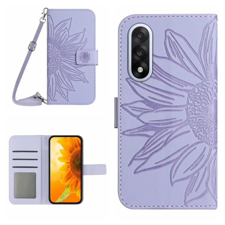 E-shop ART SUNFLOWER Peňaženkový kryt so šnúrkou pre OnePlus Nord 5 5G fialový