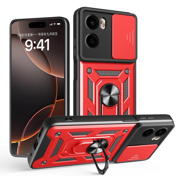 E-shop RING CAMERA Kryt s držiakom pre Motorola Moto G05 / Moto E15 červený